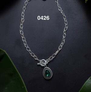 Paparazzi Sheen Queen Green Tear Drop Rhinestone Toggle Necklace and Earrings Se